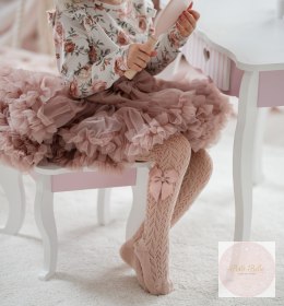 RAJSTOPY AŻUROWE Z KOKARDĄ OLD ROSE CONDOR #544