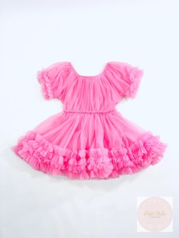 SUKIENKA TIULOWA GUMA BALONOWA LITTLE DOLLY FRILLY DRESS BUBBLEGUM